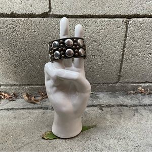 Vintage , Brass Metal, 3 inch Bangle, Round Circle Detail